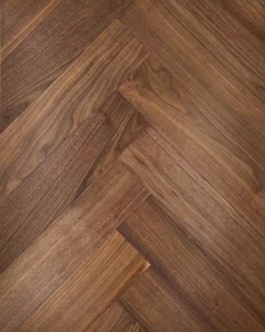 American Walnut Lacquered Parquet Engineered Flooring Product