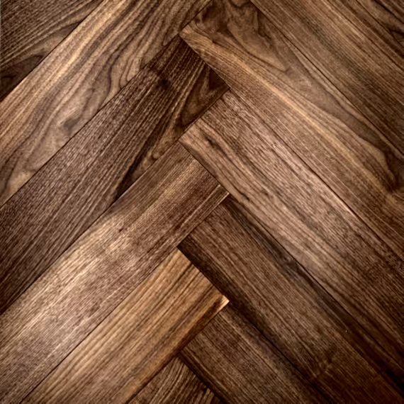 American Walnut Lacquered Parquet Engineered Floor Product