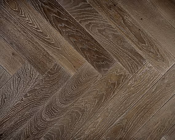 Fumed Grey Stone Herringbone Engineered Floor 