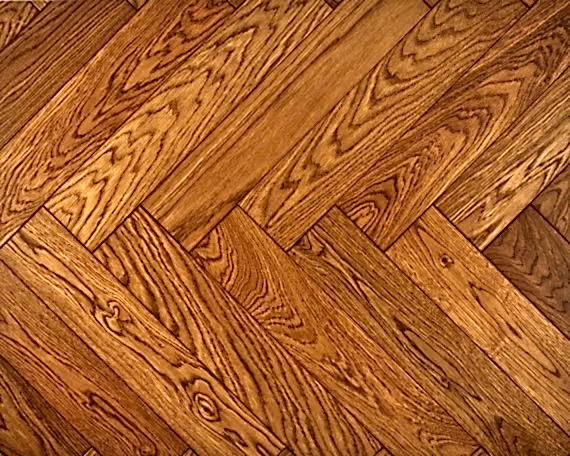 Smoked Natural Bronze Herringbone Engineered Floor 