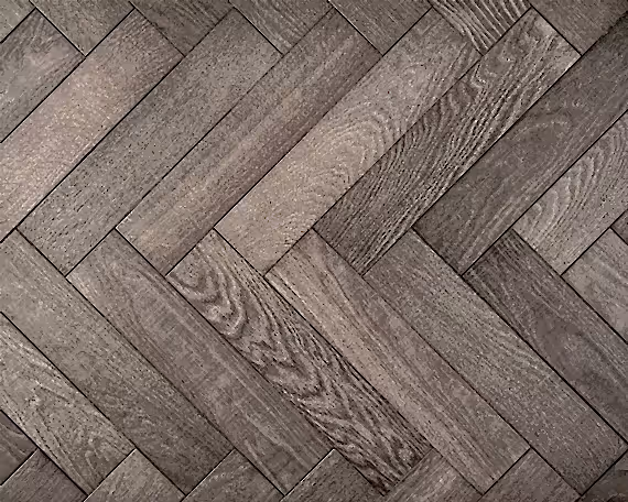 Elephant Grey Herringbone Bandsawn Engineered Floor 
