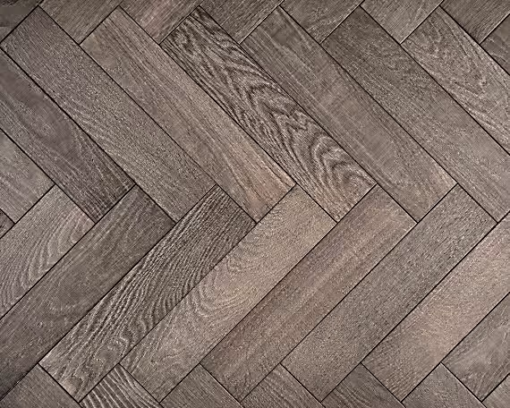 Elephant Grey Herringbone Bandsawn Engineered Floor 