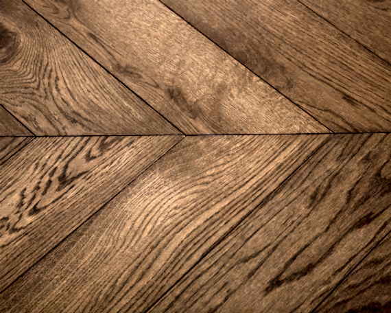 Nutmeg Satin Chevron Engineered Floor 
