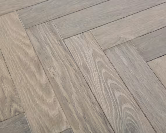 Silver Washed Parquet Engineered Floor 