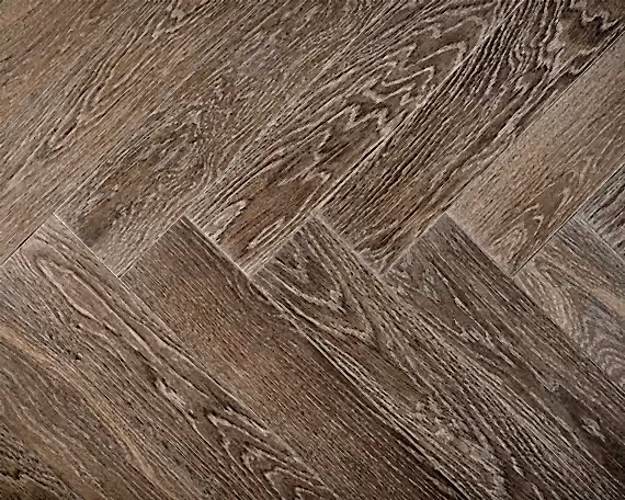 Smokey Light Grey Herringbone Engineered Floor 