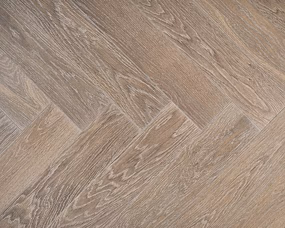 Smokey Light Grey Herringbone Engineered Floor 