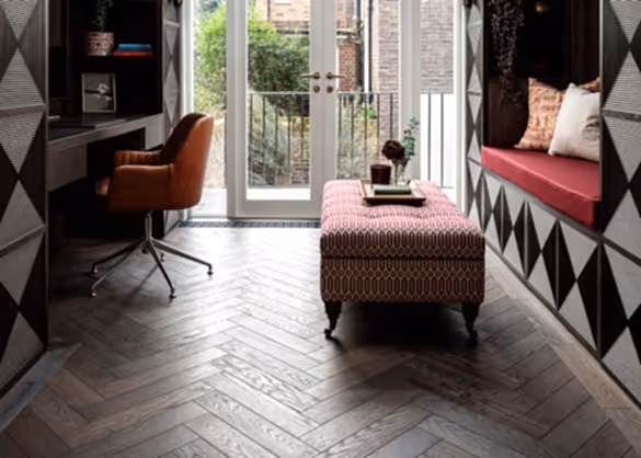 Herringbone Parquet in Home Office